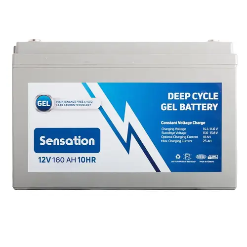 Sensation 12V Volt 160 Ah Jel Akü (Deep Cycle Jel Akü)